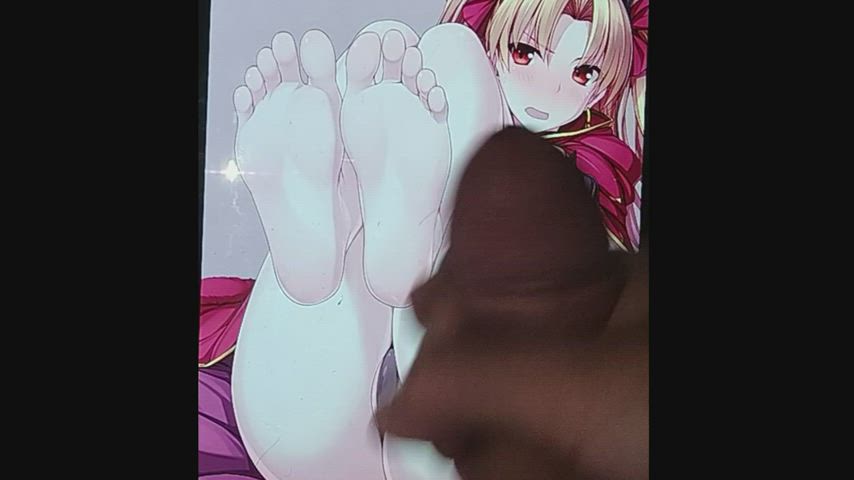 anime cartoon cumshot feet feet fetish hentai masturbating moaning solo tribute gif