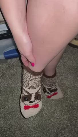Cute fuzzy socks 🧦😌