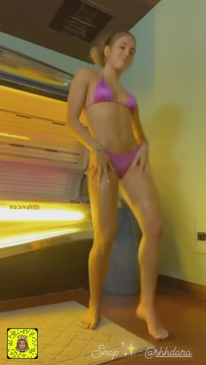 Ass Belly Button Bikini Dancing Oil gif