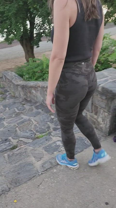 ass leggings yoga yoga pants gif