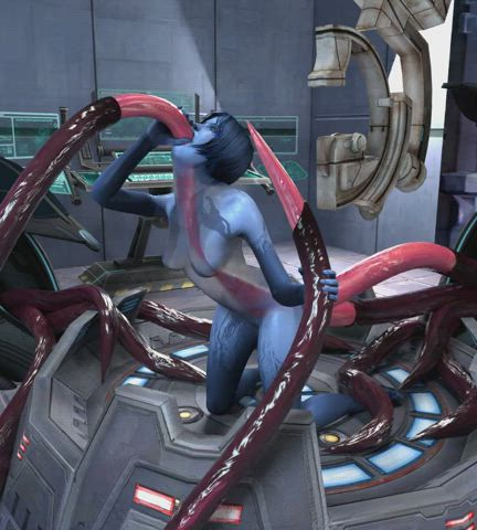 Cortana triple fucked by tentacles