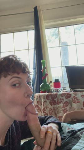 Alt Big Balls Big Dick Blowjob Long Tongue Short Hair Tongue Fetish gif