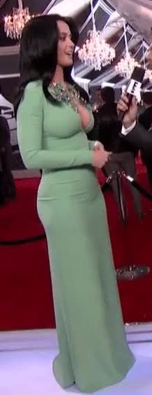 Celebrity Cleavage Curvy Dress Katy Perry gif