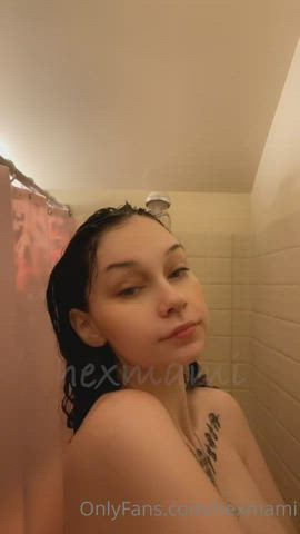 Shower Tattoo Tits gif