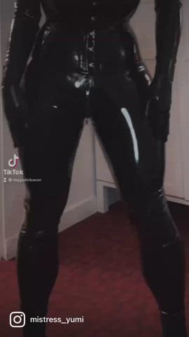 catsuit crossdressing latex mistress rubber gif