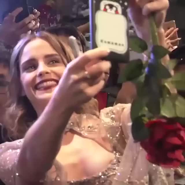 Emma Watson Cleavage Shanghai