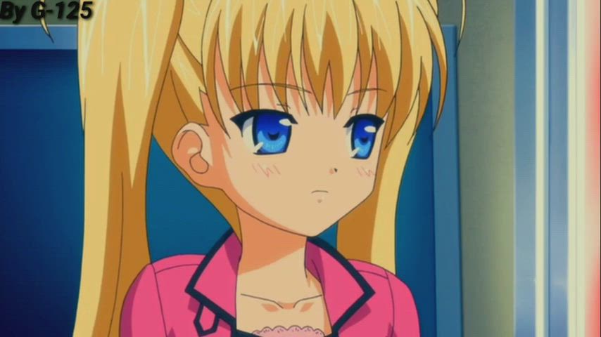 18 years old age gap anime blonde cute hentai pmv pigtails teen gif