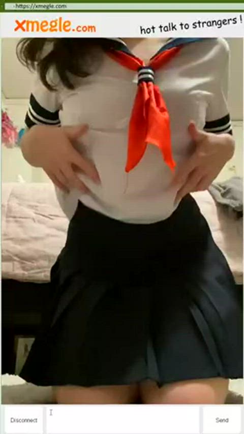 cam camgirl cosplay flashing tits webcam gif