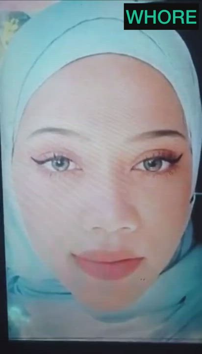 Asian Ejaculation Hijab Malaysian Tribute gif