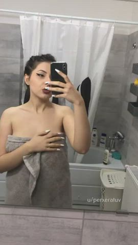 Nude Tits Towel gif