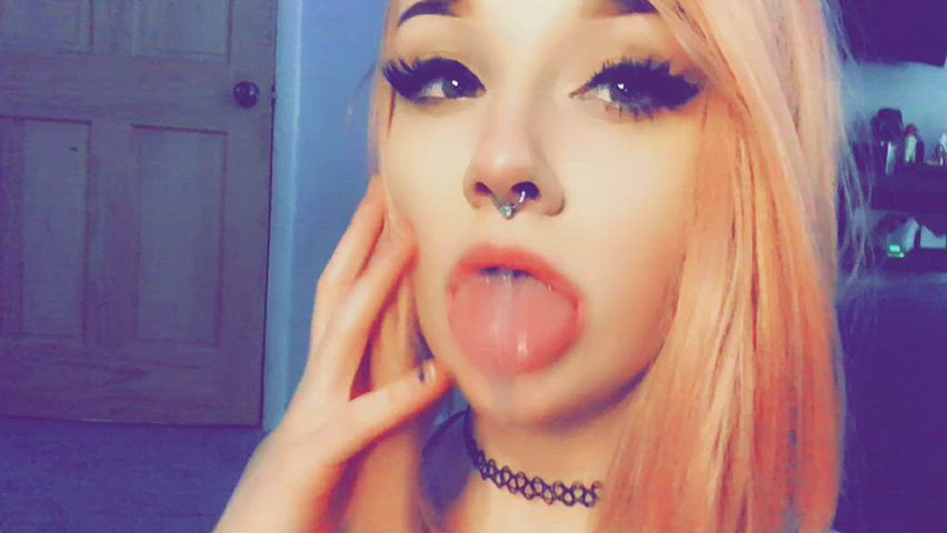 Ahegao Spit Tongue Fetish gif