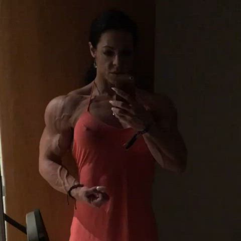 muscles muscular girl muscular milf gif