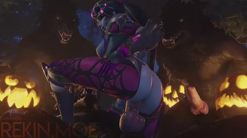 Widowmaker rides a werewolf (comandorekin)