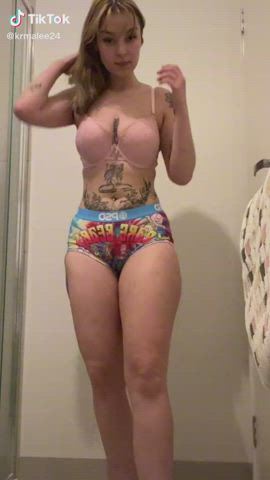 Ass Blonde Goddess Pawg Shorts Tattoo TikTok Twerking gif