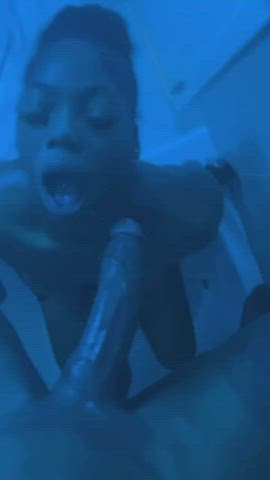 BBC Ebony Throat Fuck gif