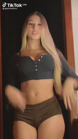 big ass blonde latina tiktok twerking gif