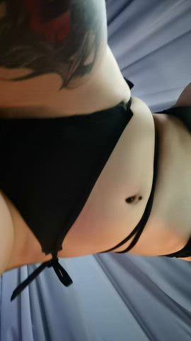 ass belly button bikini cute dancer micro bikini onlyfans spit tits blue hair gif