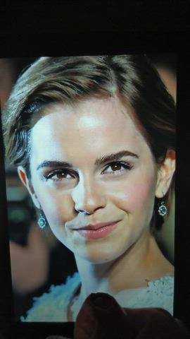 british celebrity cum cumshot emma watson facial short hair tribute gif