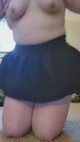 bbw chubby skirt tits gif
