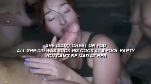 She only sucked his cock, that isn't cheating or is it?