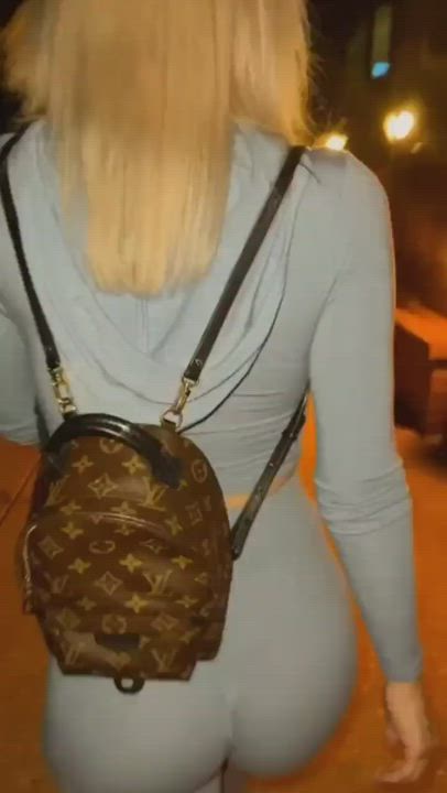 Blonde Pawg Public Stranger Tits Titty Drop gif