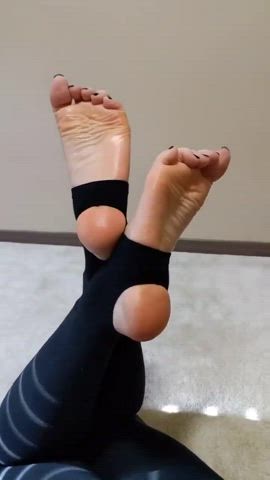 Feet Fetish Leggings gif