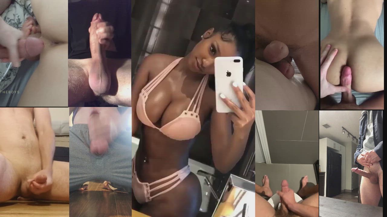 BabeCock Big Tits Bikini Cum Ebony Frotting gif