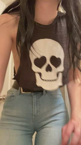 Goth Jeans Small Tits gif