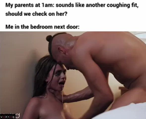 Getting her throat secretly destroyed while her parents sleep in the next room