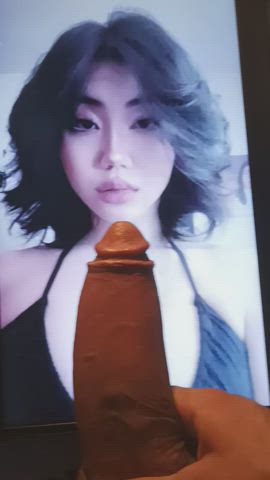 Asian Cumshot Tribute gif