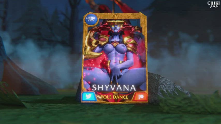 Shyvana's pole dance(Chikipiko)[LeagueofLegends]