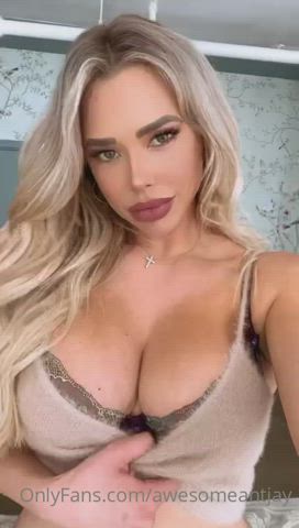 big tits blonde boobs gif