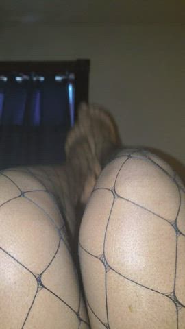 Playing around with my feet in fishnets