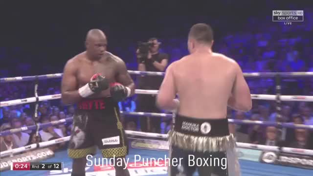 Dillian Whyte headbutts Joseph Parker, but referee Ian John Lewis scored it a knockdown