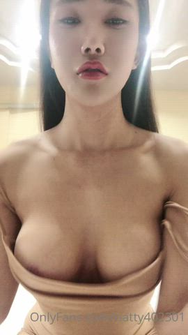 Asian Boobs Dress Nude Teasing gif