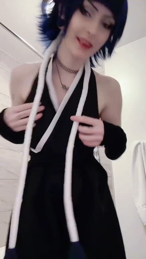 amateur ass big tits boobs cute goth homemade onlyfans tits gif