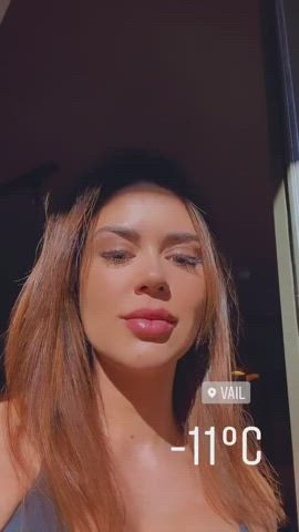 Boobs Brazilian Brown Eyes Brunette Dani Facial Goddess Labia Tease gif