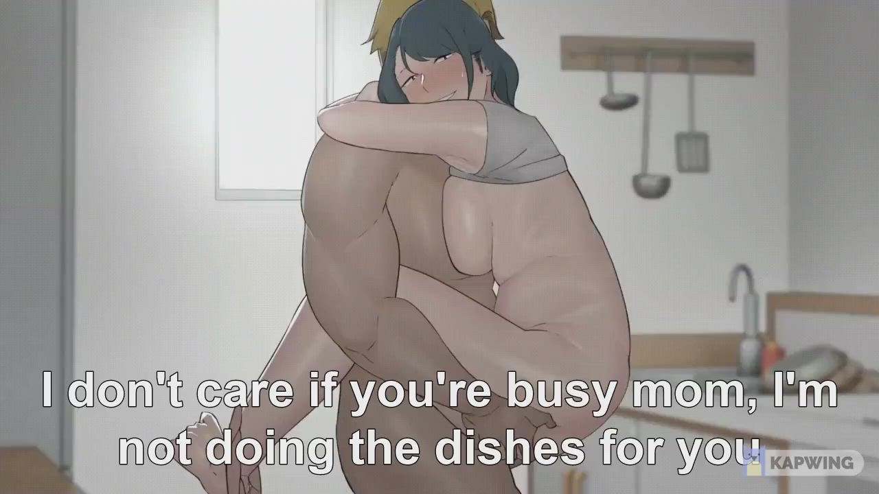 Caption Cheating Hentai Mom gif