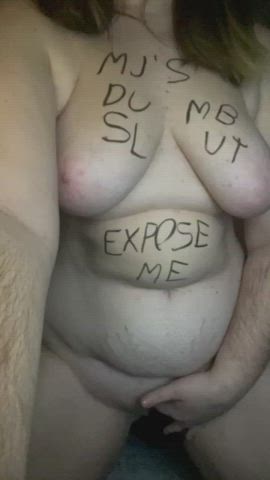 big tits exposed humiliation submissive gif