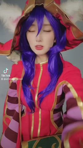 Asian Cosplay Cute Korean Model gif