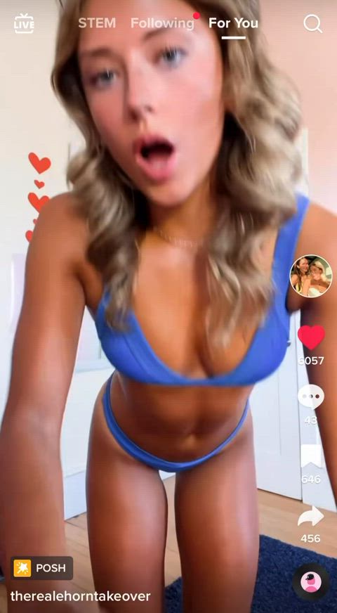 blonde teen tiktok gif