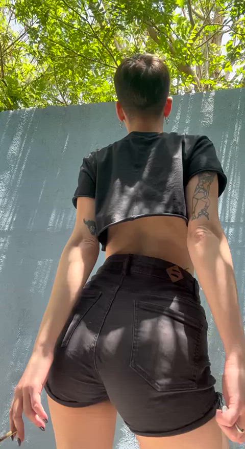 ass jean shorts shorts tight ass gif