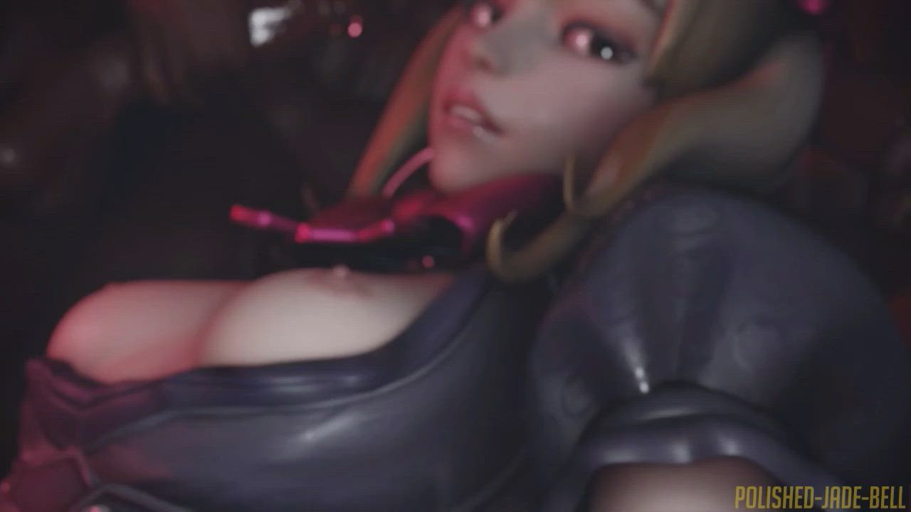 Dva black cat Group cum (with sound) (Polished Jade Bell) [overwatch]