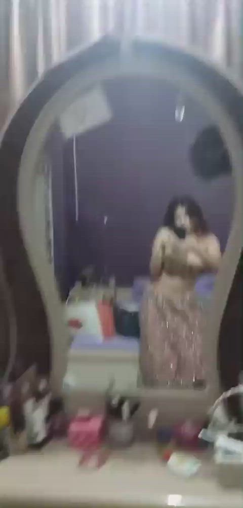 boobs desi mirror selfie gif