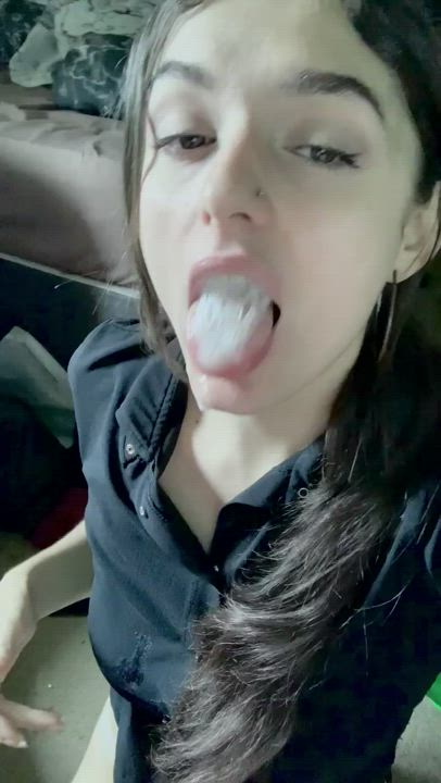 Cum Spit Tongue Fetish Porn GIF by bunnygothic