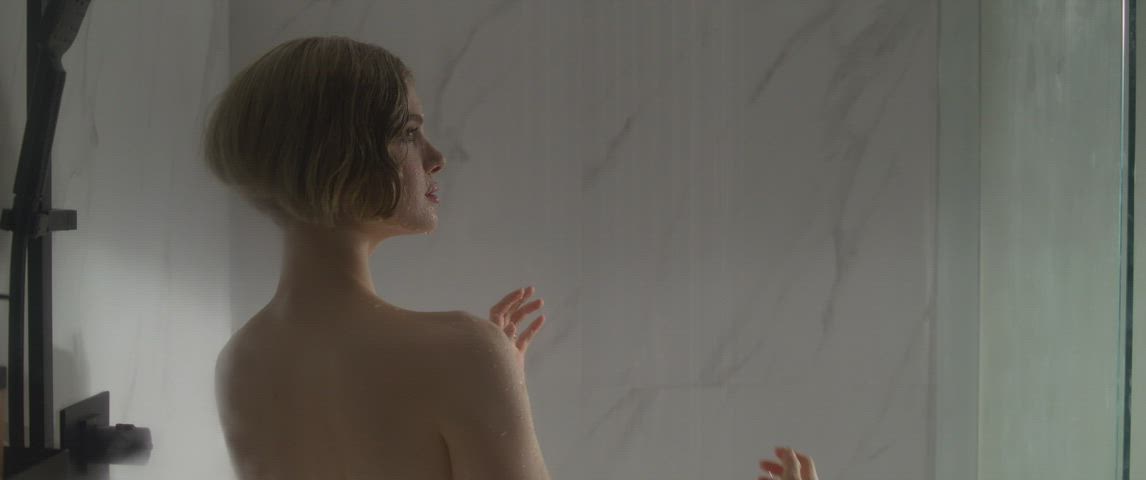 celebrity shower topless gif