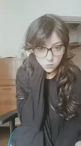 Big Tits Glasses Goth Huge Tits Teen gif