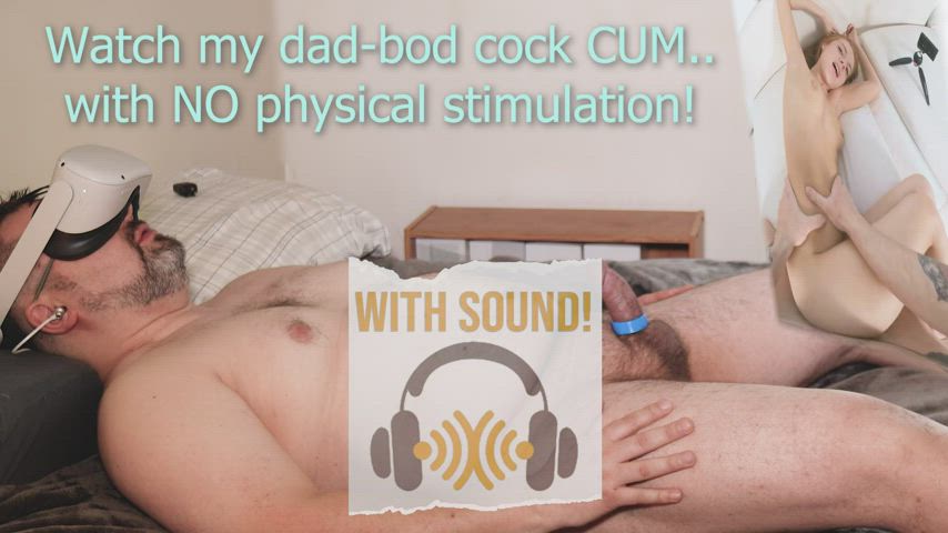 chubby cumshot daddy hands free moaning vr watchingporn gif