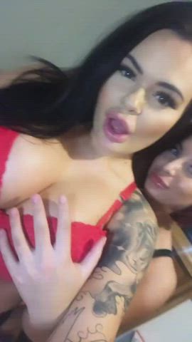 Girls Lesbian Strap On gif