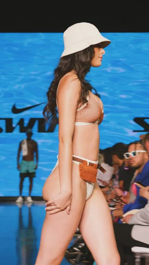 bikini model walking gif